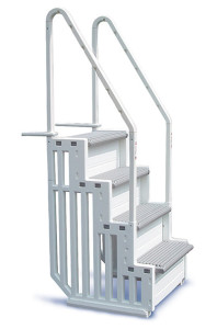Above Ground Pool Steps- Strong and Easily Snaps Together for Installation.